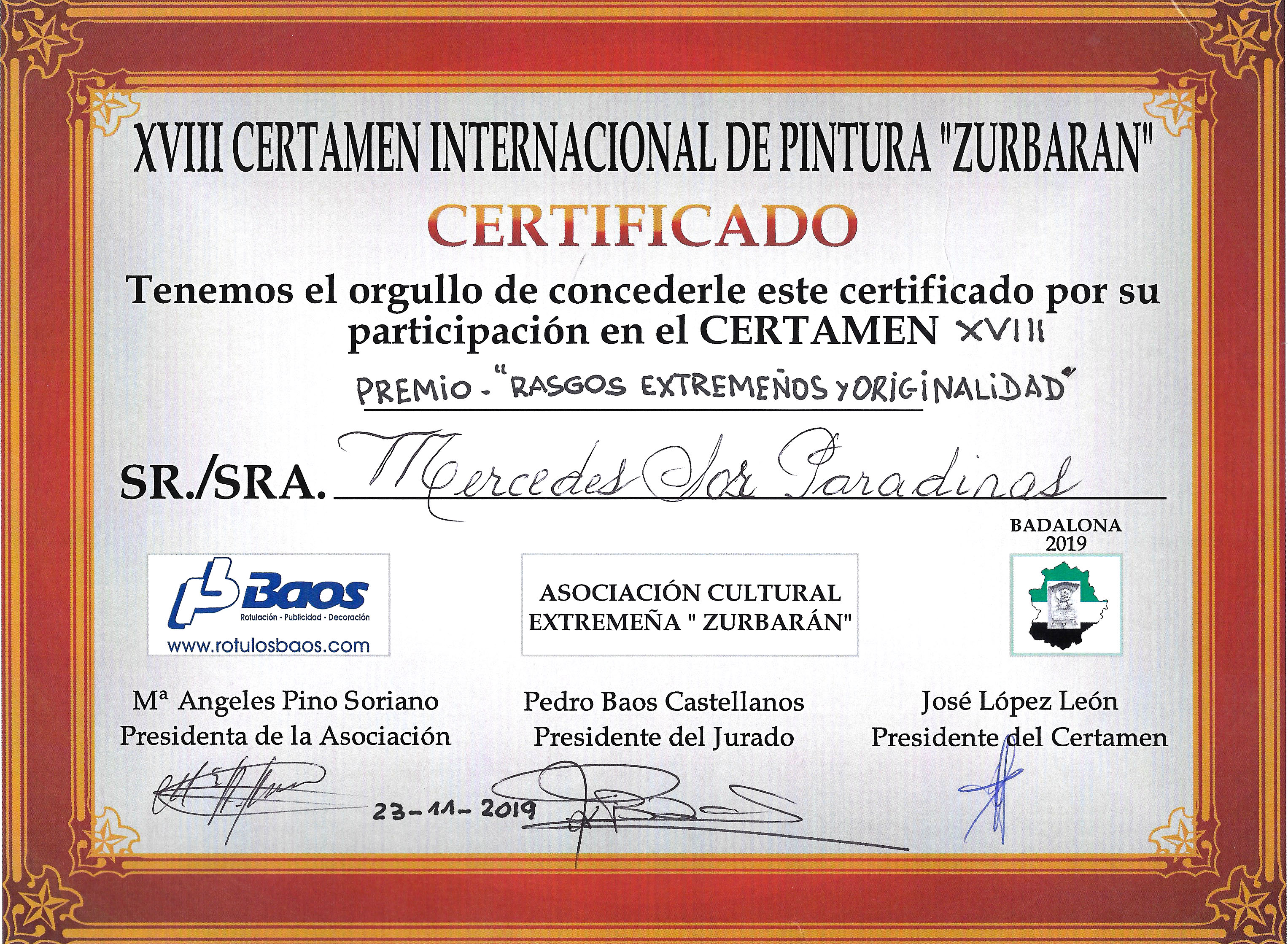 Premio Zurbarán 2019